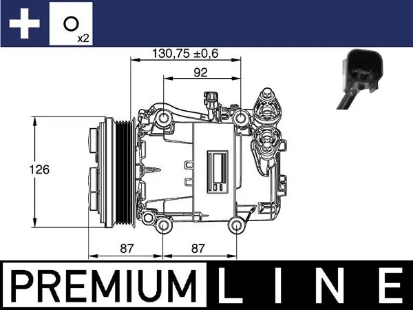 Compresor de aire acondicionado ACP54000P Mahle Original