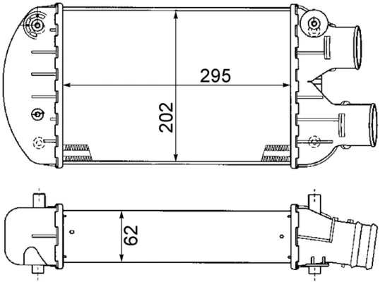 Enfriador de aire de admisión para Fiat Brava (182)