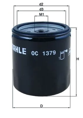 OC1379 Mahle Original Filtro aceite