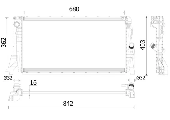 Radiador de água para BMW X1  (F48)