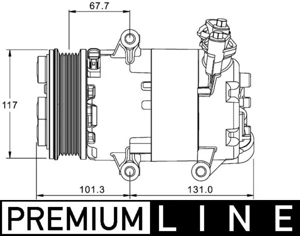 Compresor de aire acondicionado ACP1330000P Mahle Original