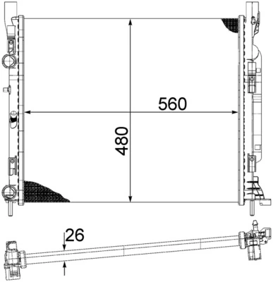 Radiador CR1155000S Mahle Original