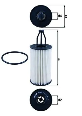 OX814D Mahle Original Filtro aceite