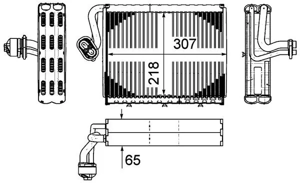 Evaporador de aire acondicionado para Mercedes S C216
