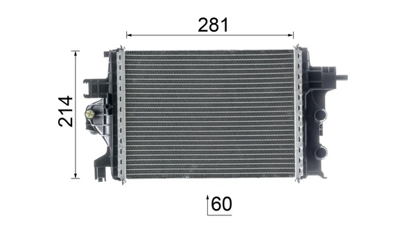 Radiador de refrigeración del motor derecho Mahle Original CR2634000P