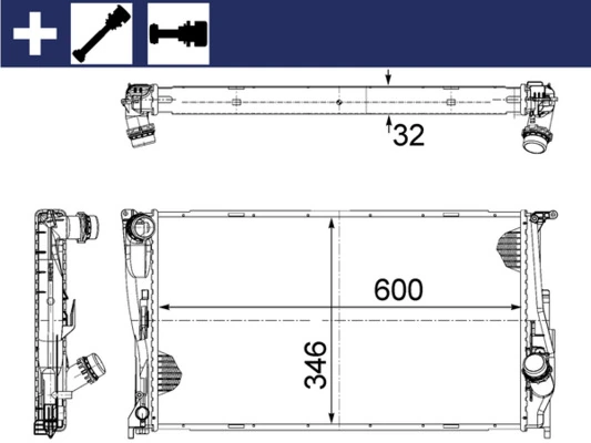 Água radiador Mahle Original CR1083000S precio, desde 78,14 EUR