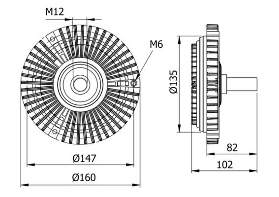 Embrague del ventilador Mercedes 100  (631)