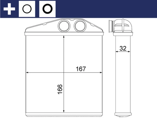 AH6000S Mahle Original Radiador interior
