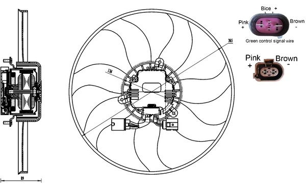 Comprar CFF170000S Mahle Original Ventilador eléctrico de refrigeración completo izquierdo (motor y hélice)