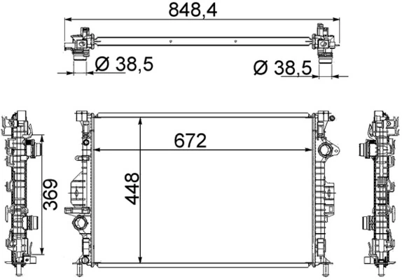 Radiador CR1748000S Mahle Original