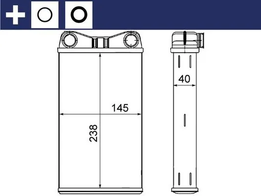 AH7000S Mahle Original Radiador interior