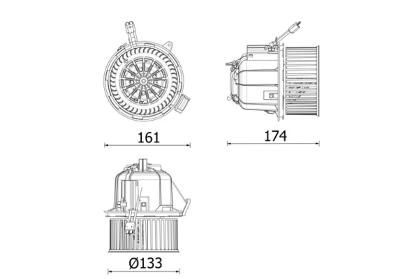 Electroventilador habitáculo Citroen C3 II (2R, 2C)