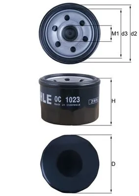 Filtro de aceite MAHLE OC1023