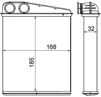 Radiador calefacción para Mercedes A W169