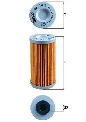 OX1091 Mahle Original Filtro aceite