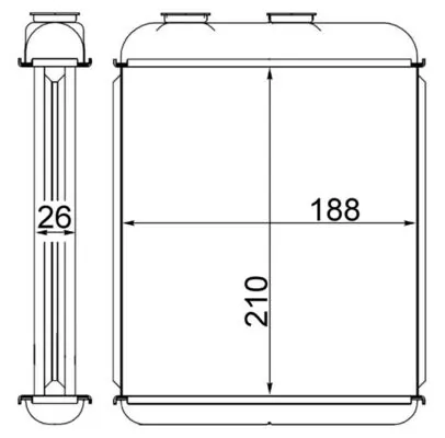Radiador de calefacción Opel Astra L35