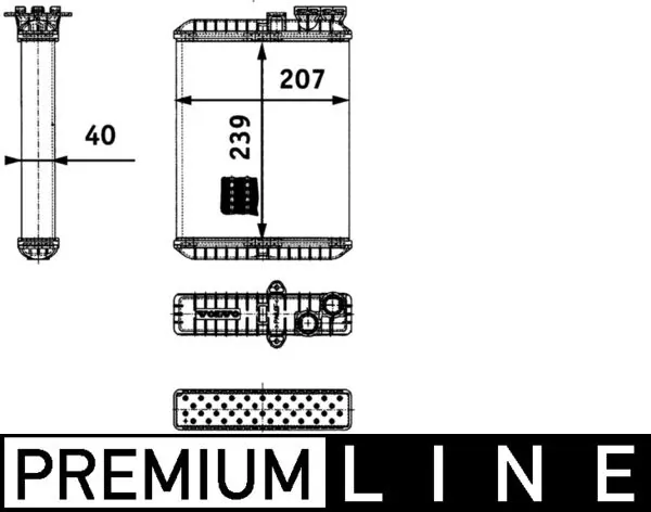 AH90000P Mahle Original Radiador interior