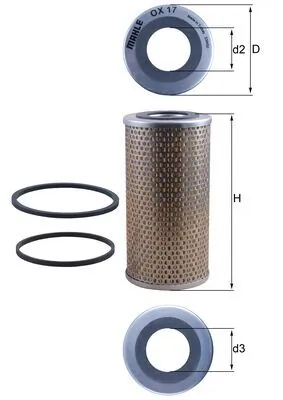 Filtro de aceite Mahle Original OX17D precio, desde 4,15 EUR