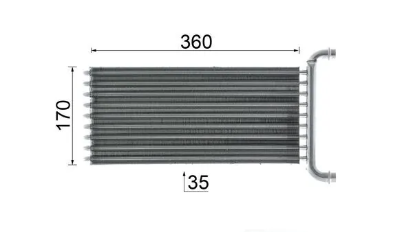 AH166000P Mahle Original Radiador interior