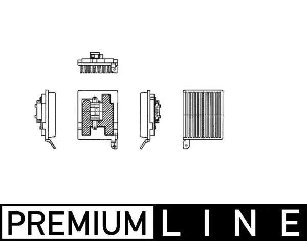 ABR32000P Mahle Original Resistencia del ventilador del habitáculo trasera