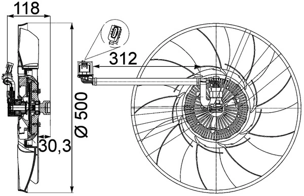 CFF468000P Mahle Original Electroventilador del motor