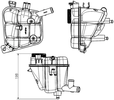 Vaso de expansión para Mercedes ML/GLE W166