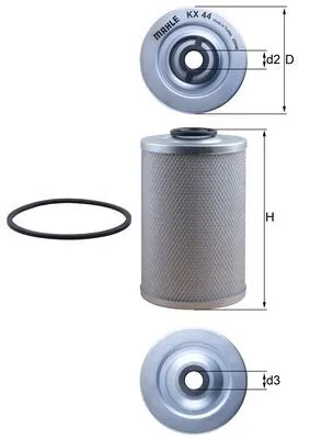 Filtro combustible Mahle Original KX44D precio, desde 7,72 EUR