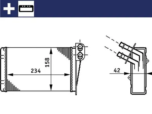 AH73000S Mahle Original Radiador interior