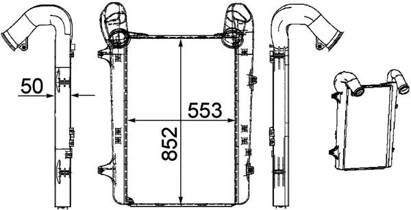 Radiador de aire, intercooler DAF 105  ()
