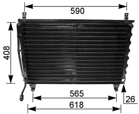 Condensador aire acondicionado Mercedes S  (W126)