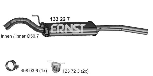 Silenciador trasero para Volkswagen Passat 3A2, 351, 312