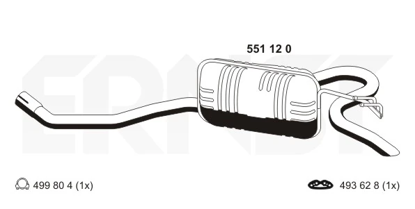 Silencioso trasero Fiat Punto  (1994-2000)