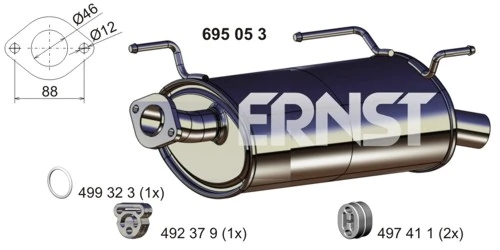 Comprar Silenciador trasero Nissan Almera  V10 a bajo precio
