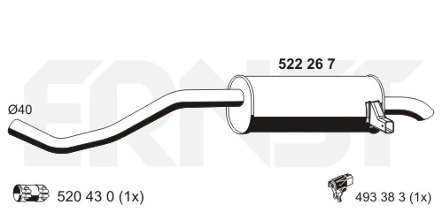 Silencioso trasero Renault Clio III (2005-2014)