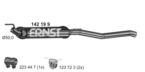 Silencioso trasero Volkswagen Vento  (1991-1998)