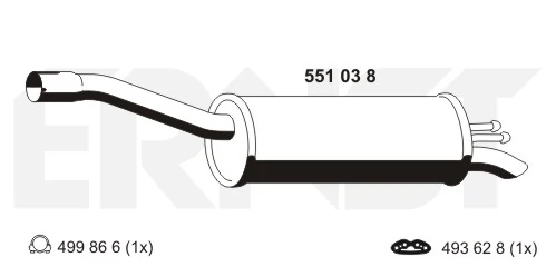 Silencioso trasero Fiat Doblo I (2001-2010)