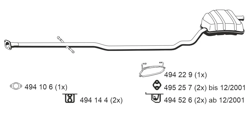 Silencioso trasero Mini Cooper (2001-2006)