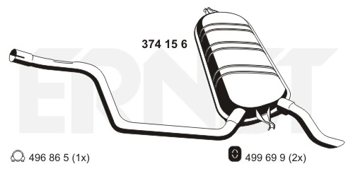 Comprar Silenciador trasero Mercedes E  S124 a bajo precio