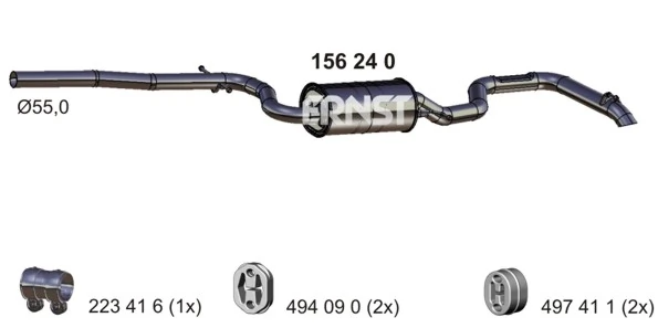 Comprar Silencioso trasero Touran II 1T3