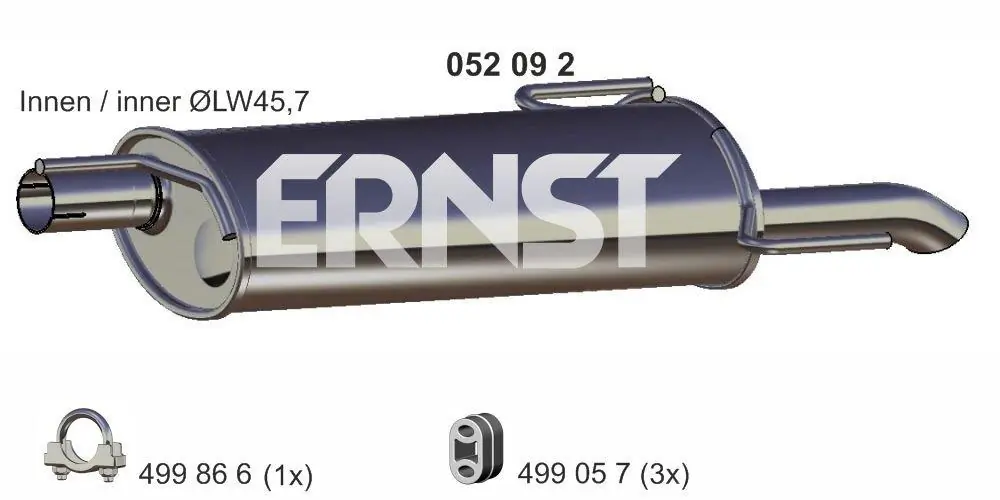 Comprar Silenciador trasero Opel Astra  53B a bajo precio