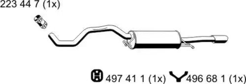 Silencioso trasero para Audi A4  (8D5)