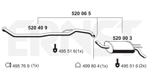 Silenciador trasero para Renault Twingo C06