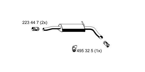 Silencioso trasero para Seat Cordoba  (6L2)