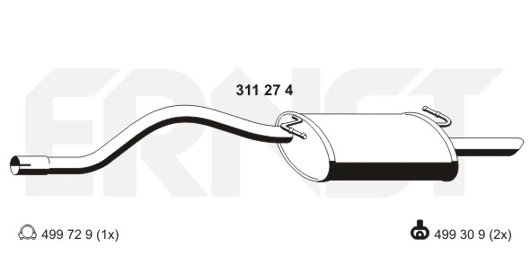 Silencioso trasero Ka  hatchback (1996-2008) original desde 77,39 €