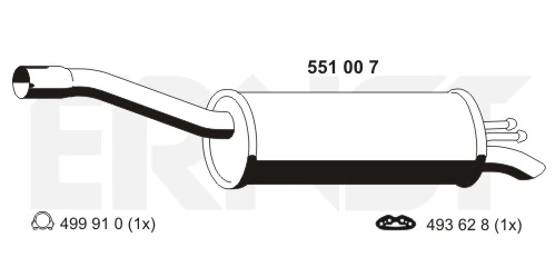 Silencioso trasero Doblo I furgoneta (2001-2010) original desde 75,50 €