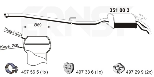 Comprar Silenciador trasero Mercedes E  W210 a bajo precio