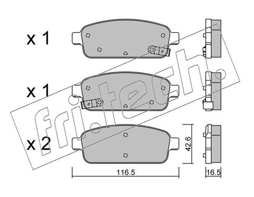 13319294 Chery Pastillas freno traseras