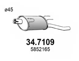 Silencioso trasero Opel Combo ()