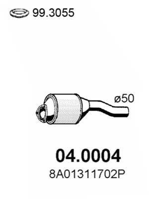 Catalizador de gasolina y diésel Audi 80  (1991-1996)