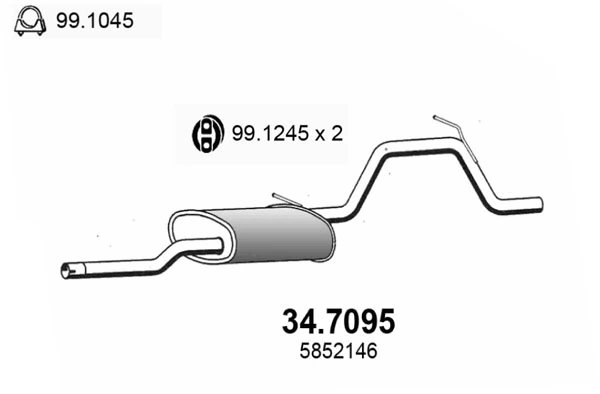 Silenciador trasero para Citroen C15 VD